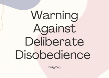 Warning Against Civil Disobedience