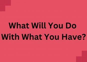What Will You Do With What You Have?